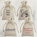 Natural Linen Favor Bag with your Custom Print 6"x10"